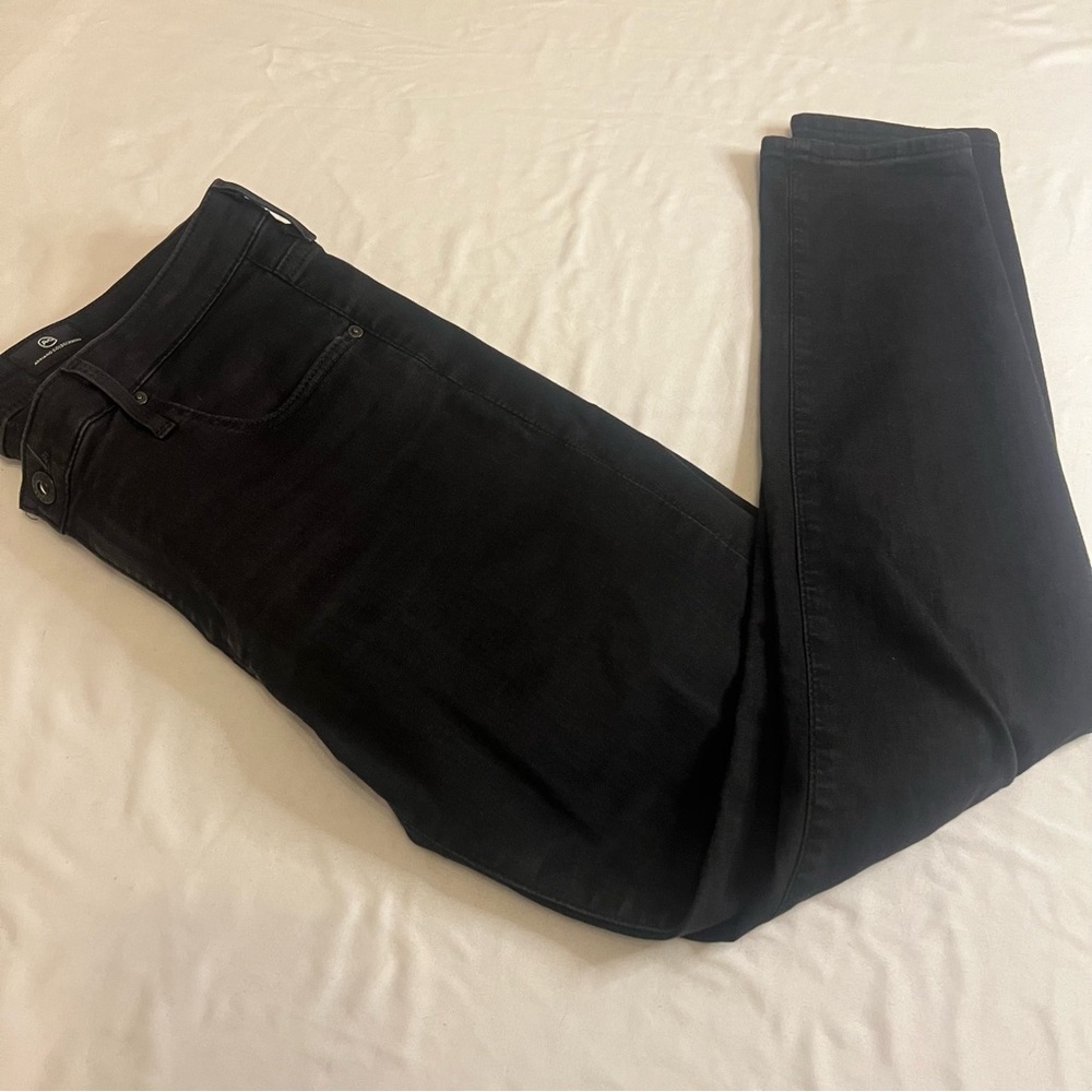 AG Adriano Goldschmied Black Skinny Jeans Women’s 30R Stretch Denim USA‎
